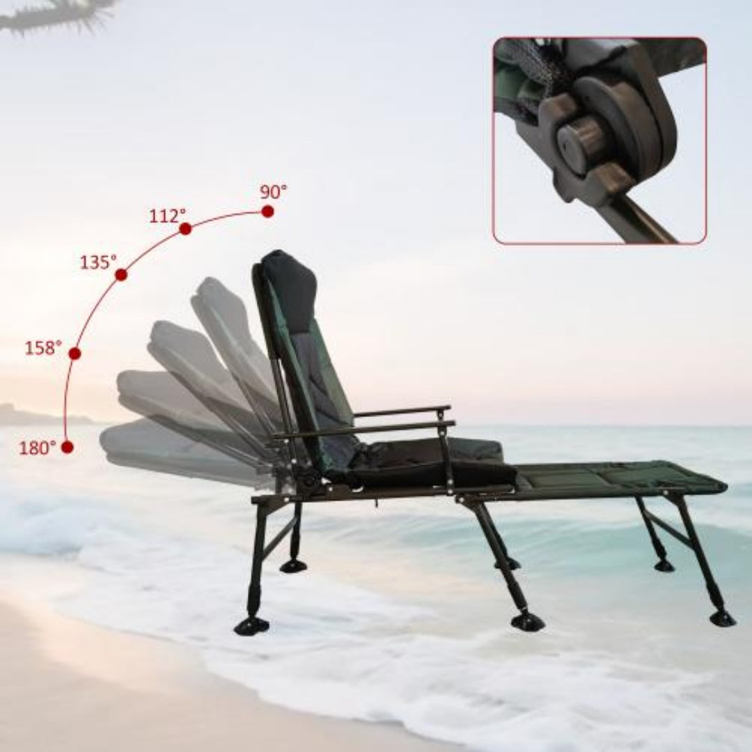 MAS Select Camping Lounge Chair with Removable Footrest