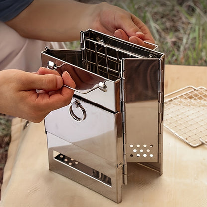MAS Selected Mini Folding Stainless Steel Charcoal Stove