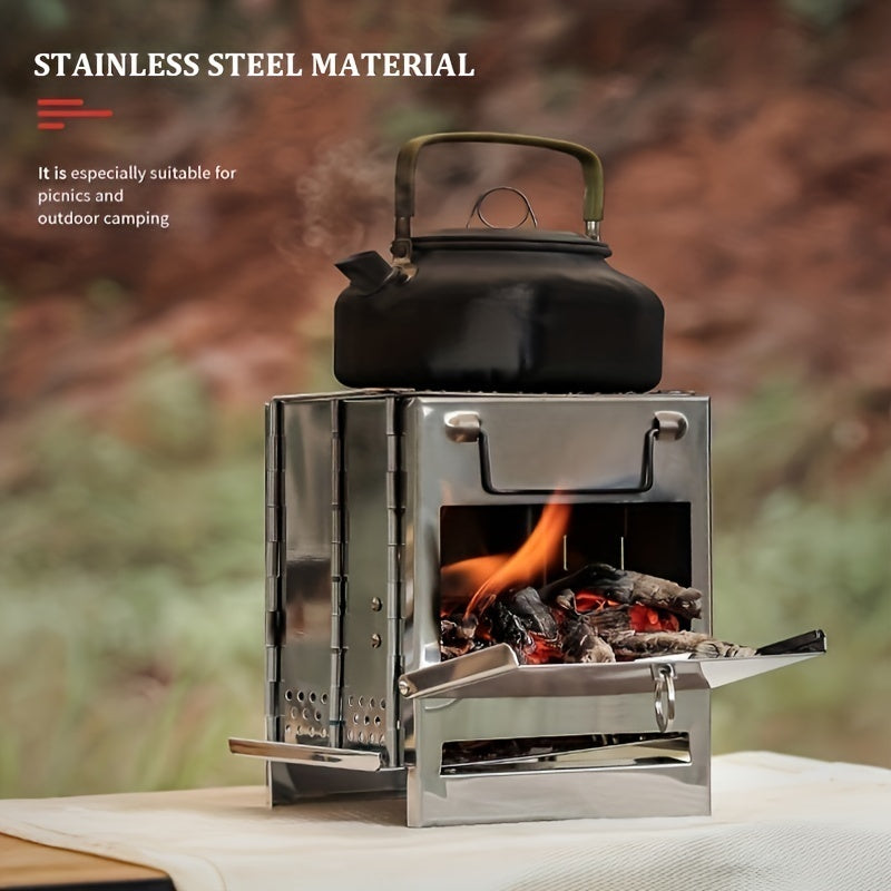 MAS Selected Mini Folding Stainless Steel Charcoal Stove