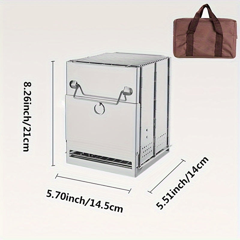 MAS Selected Mini Folding Stainless Steel Charcoal Stove
