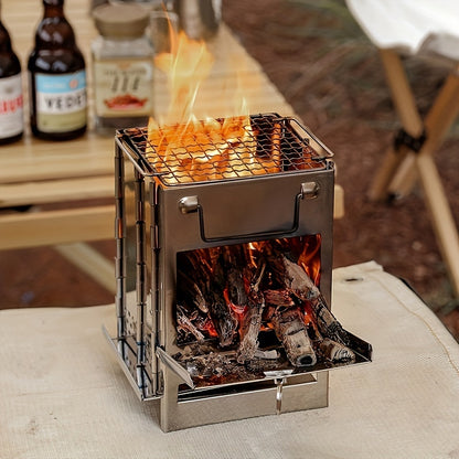 MAS Selected Mini Folding Stainless Steel Charcoal Stove
