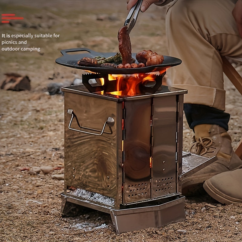 MAS Selected Mini Folding Stainless Steel Charcoal Stove