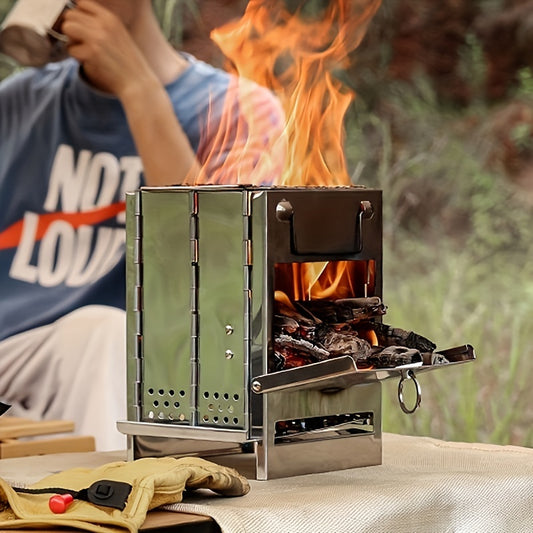 MAS Selected Mini Folding Stainless Steel Charcoal Stove